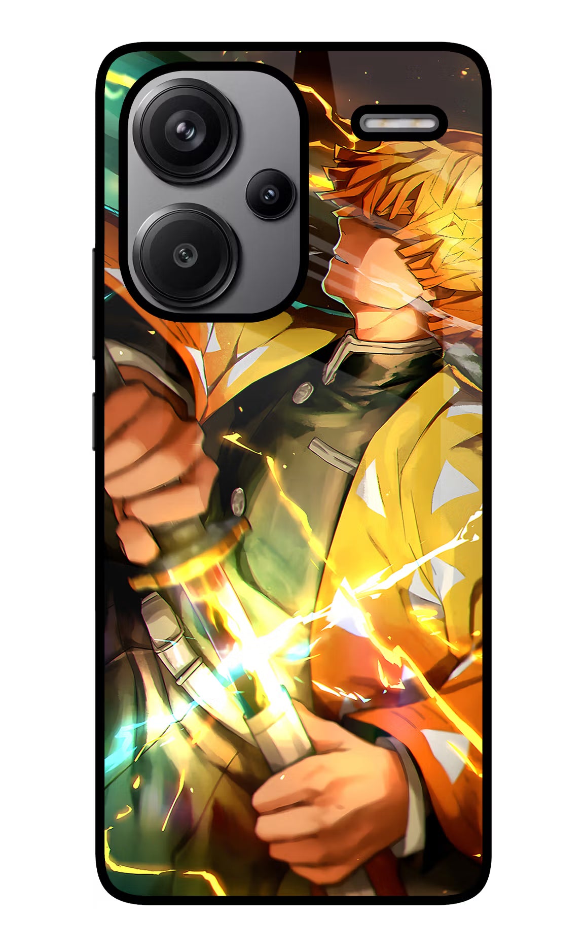 Demon Slayer Redmi Note 13 Pro+ 5G Glass Case Back Cover by Casekaro