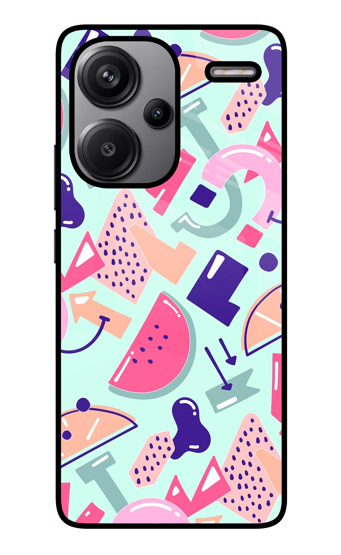 Doodle Pattern Redmi Note 13 Pro+ 5G Glass Case