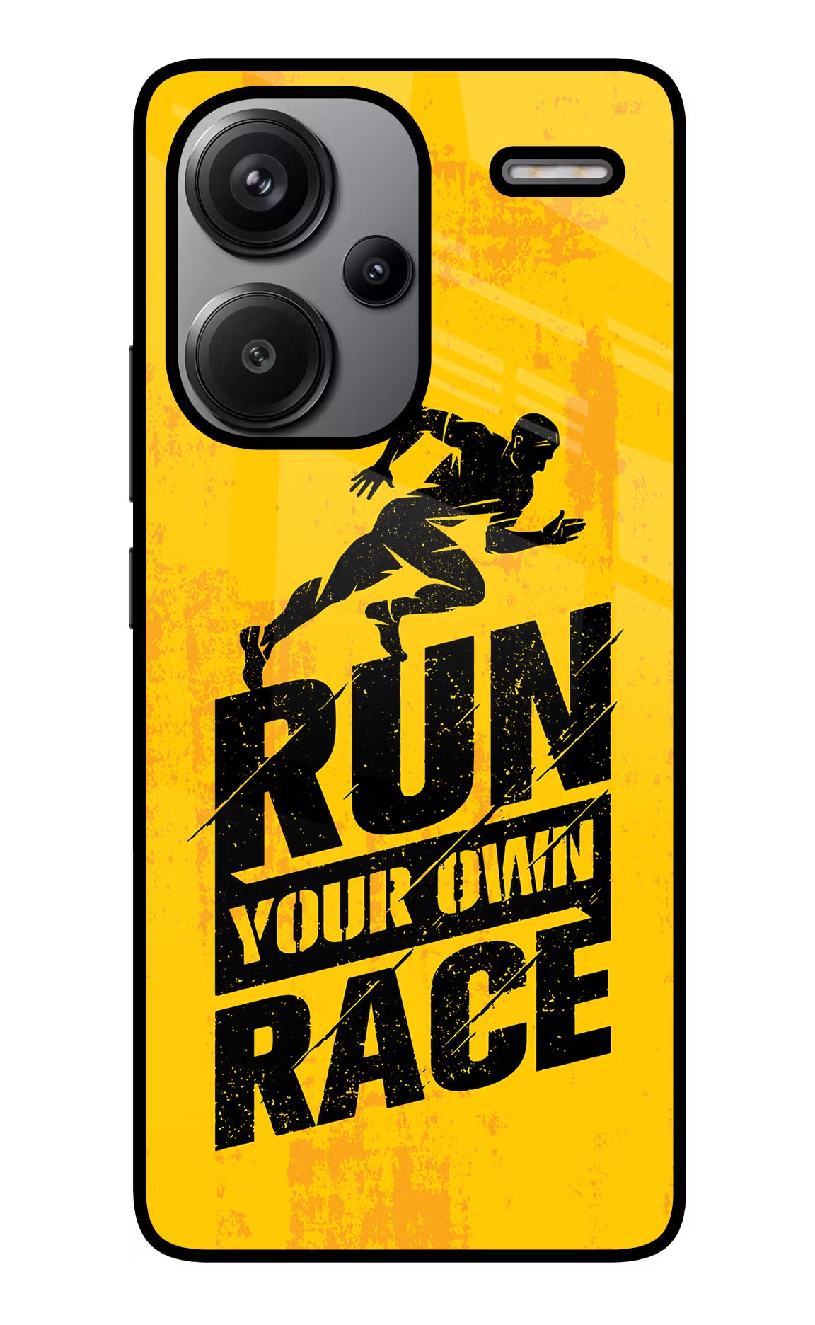 Run Your Own Race Redmi Note 13 Pro+ 5G Glass Case Back Cover by Casekaro