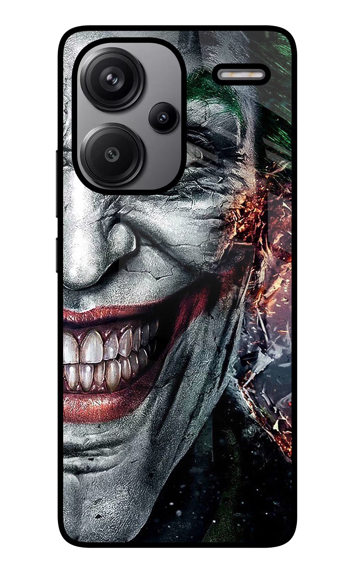 Joker Cam Redmi Note 13 Pro+ 5G Glass Case Back Cover by Casekaro