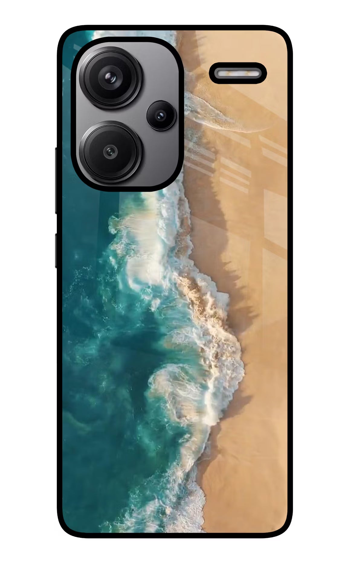 Ocean Beach Redmi Note 13 Pro+ 5G Glass Case Back Cover by Casekaro