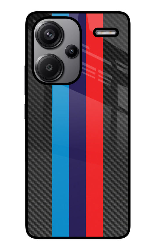 BMW Stripes Pattern Redmi Note 13 Pro+ 5G Glass Case