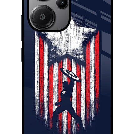 Captain America Marvel Art Redmi Note 13 Pro+ 5G Glass Case
