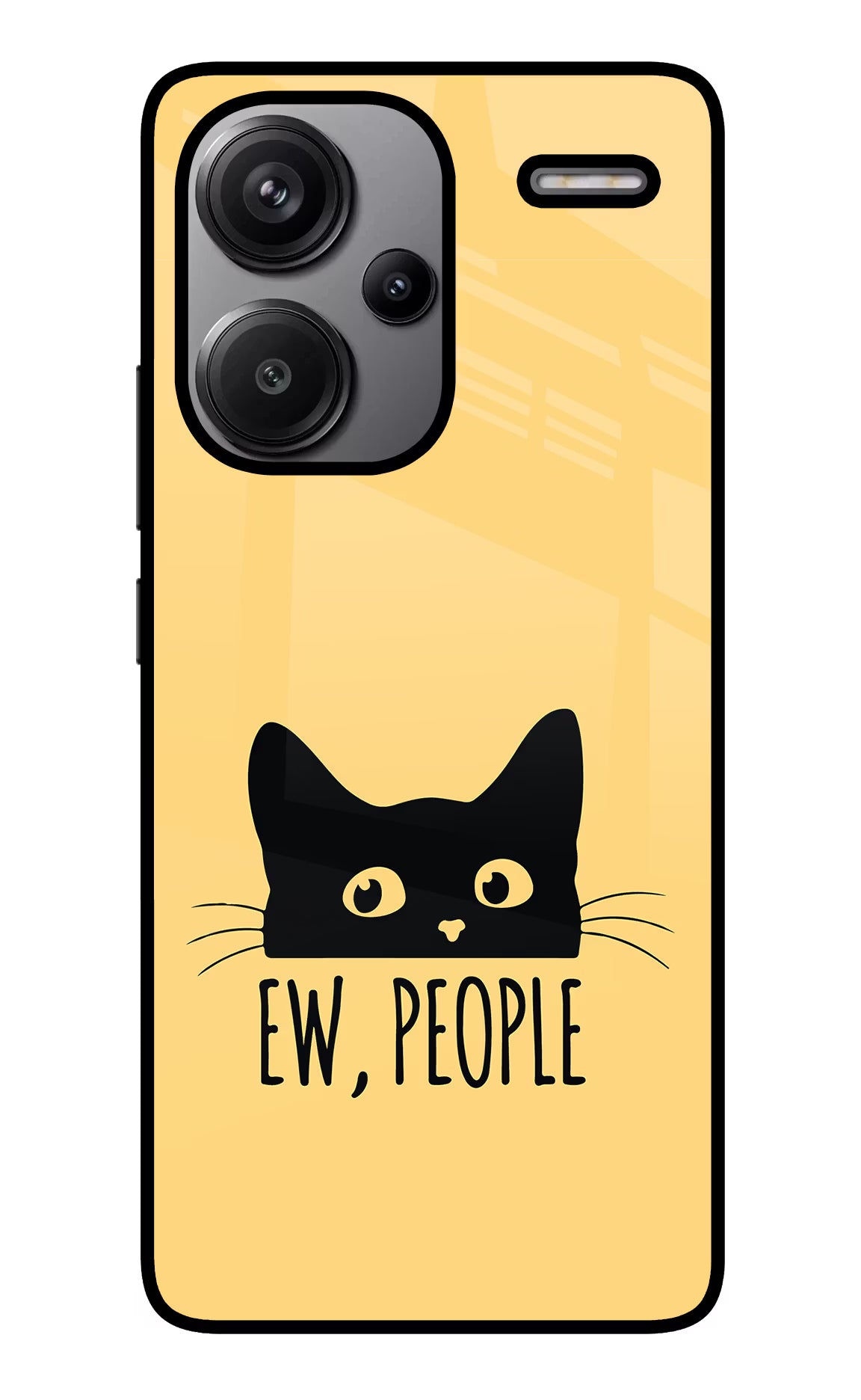 Ew People Catitude Redmi Note 13 Pro+ 5G Glass Case Back Cover by Casekaro