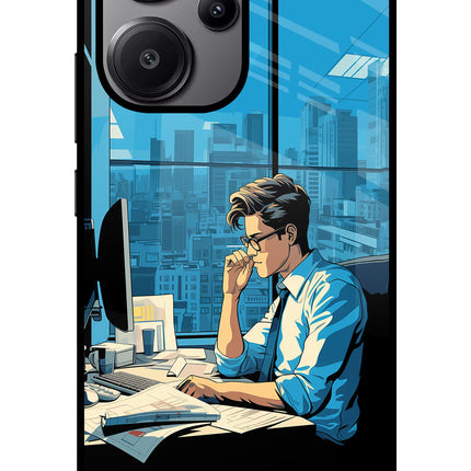 Focused Hustler (AI Generated) Redmi Note 13 Pro+ 5G Glass Case