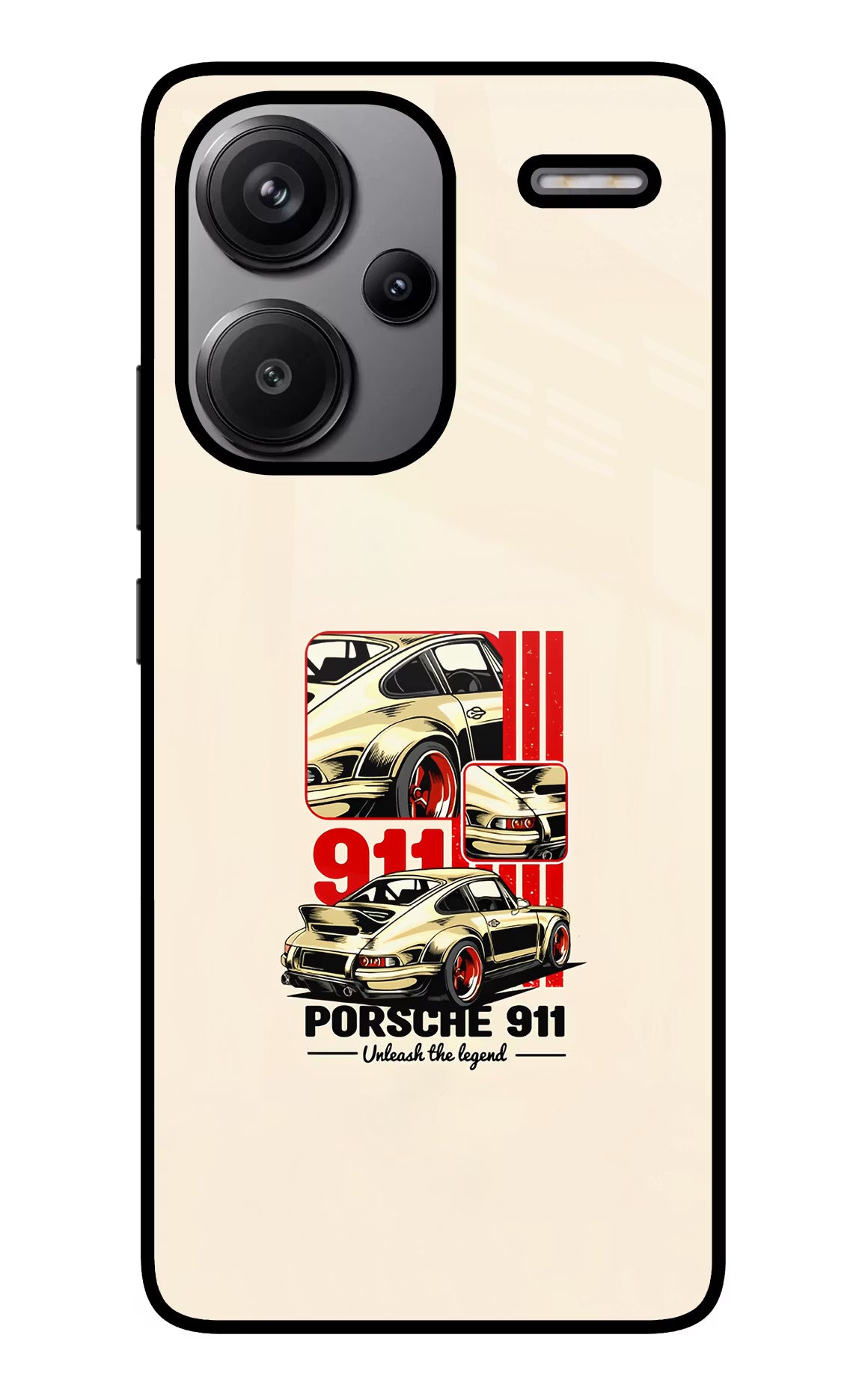 Classic Porsche 911 Redmi Note 13 Pro+ 5G Glass Case Back Cover by Casekaro