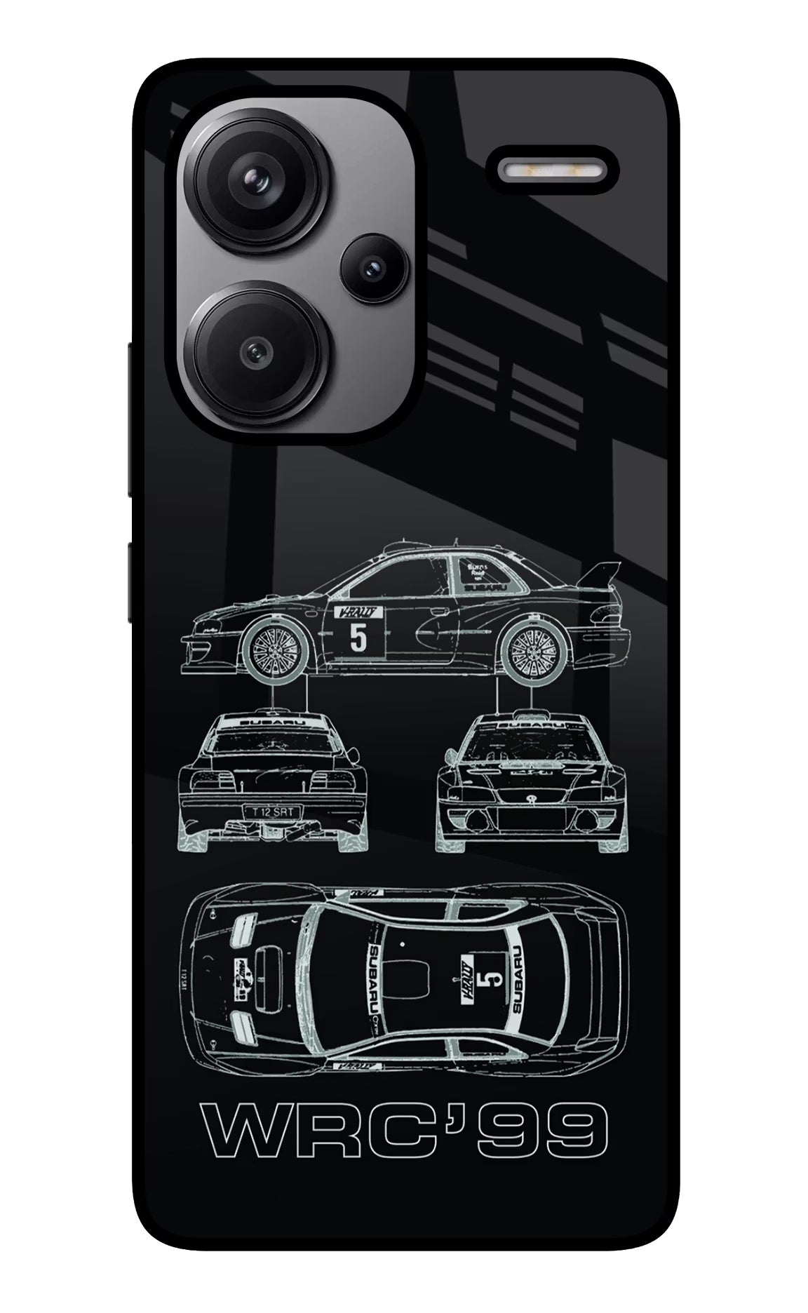 WRC'99 Redmi Note 13 Pro+ 5G Glass Case Back Cover by Casekaro