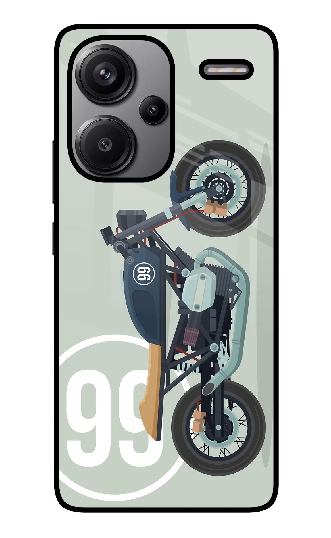 Classic Cafe Racer 99 Redmi Note 13 Pro+ 5G Glass Case Back Cover by Casekaro