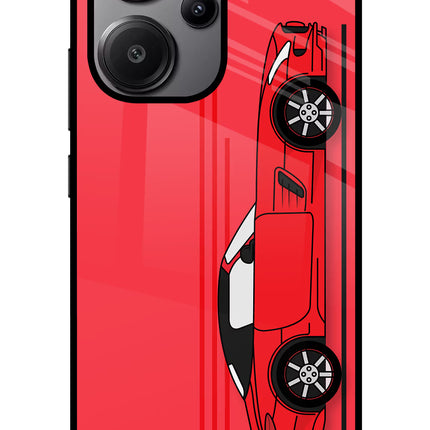 Red Velocity Redmi Note 13 Pro+ 5G Glass Case