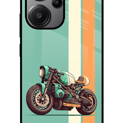 Striped Moto Drift Redmi Note 13 Pro+ 5G Glass Case