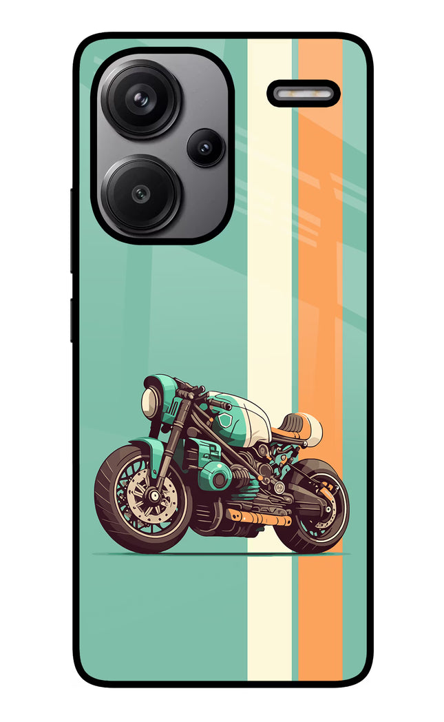 Striped Moto Drift Redmi Note 13 Pro+ 5G Glass Case