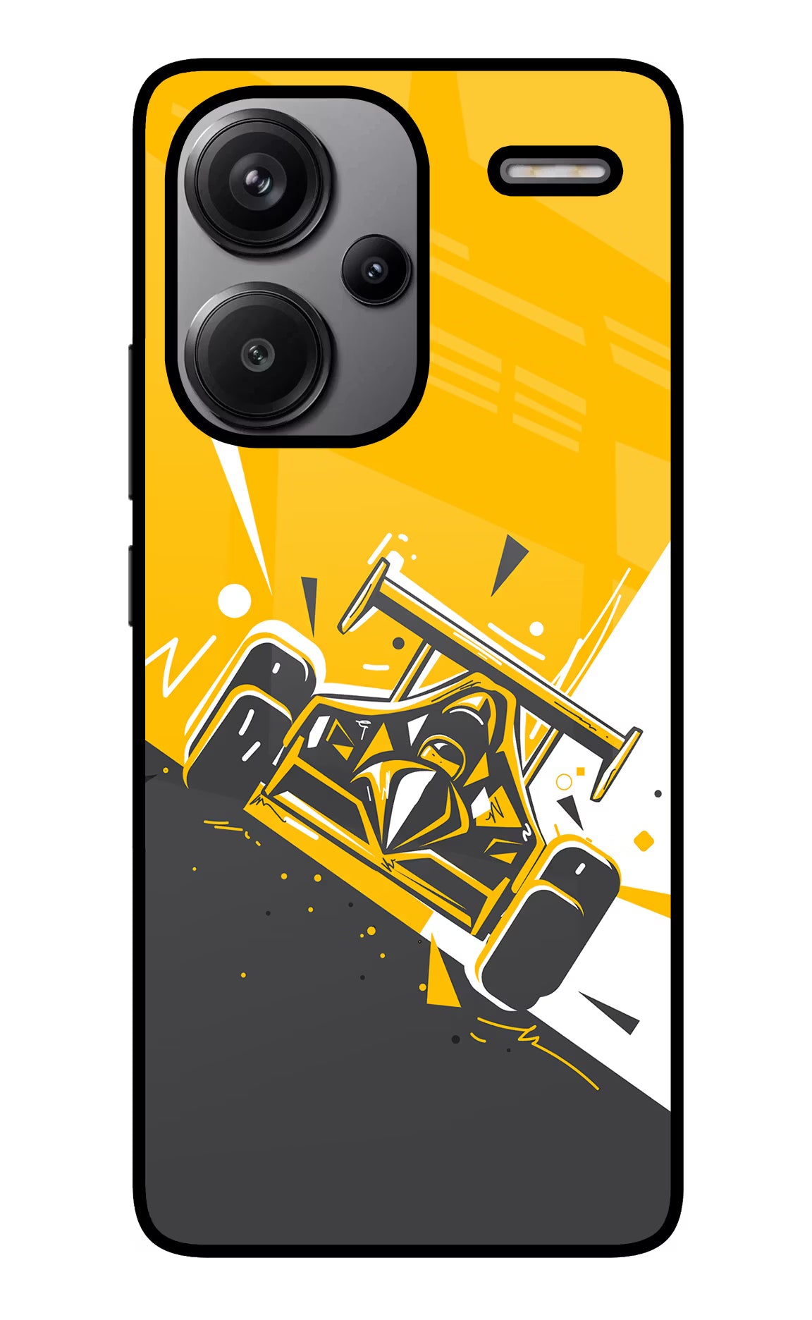Track King Redmi Note 13 Pro+ 5G Glass Case Back Cover by Casekaro