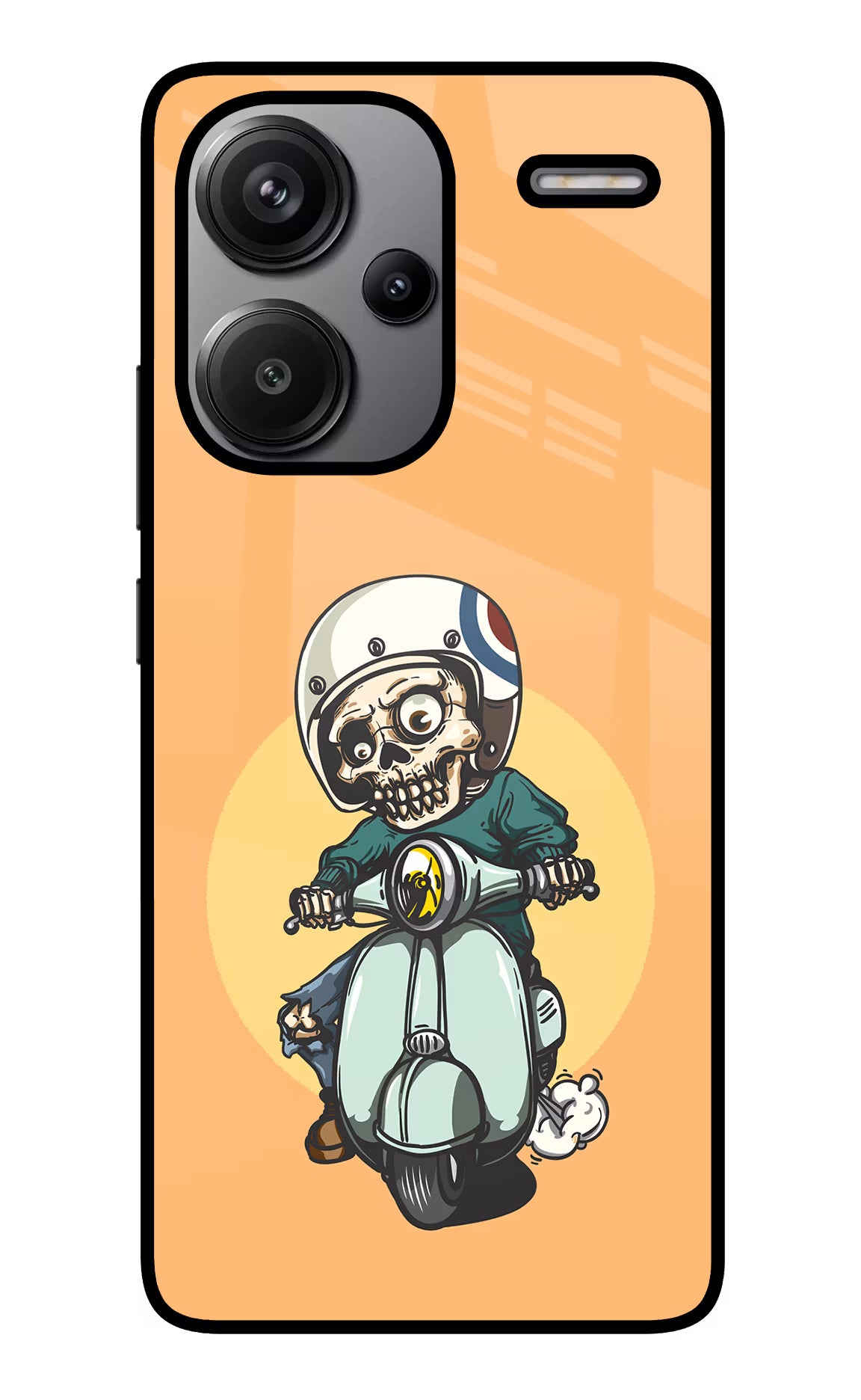 Undead Biker Redmi Note 13 Pro+ 5G Glass Case Back Cover by Casekaro