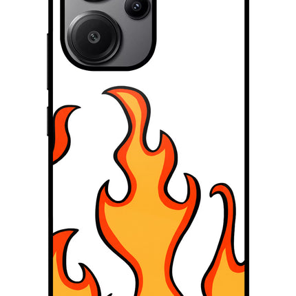 Fired Up – White Redmi Note 13 Pro+ 5G Glass Case