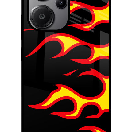 Side Sweep Flames Redmi Note 13 Pro+ 5G Glass Case