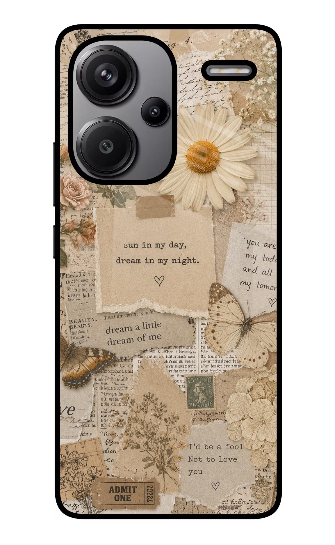 Vintage case Redmi Note 13 Pro+ 5G Glass Case Back Cover by Casekaro