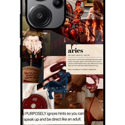 Zodiac Aries Redmi Note 13 Pro+ 5G Glass Case