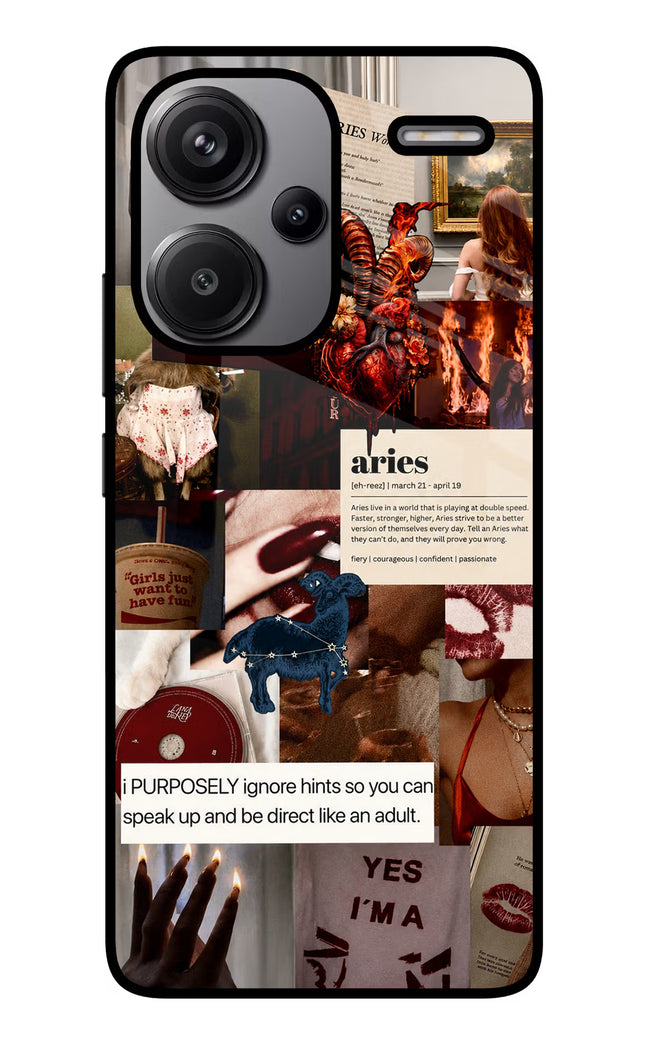 Zodiac Aries Redmi Note 13 Pro+ 5G Glass Case