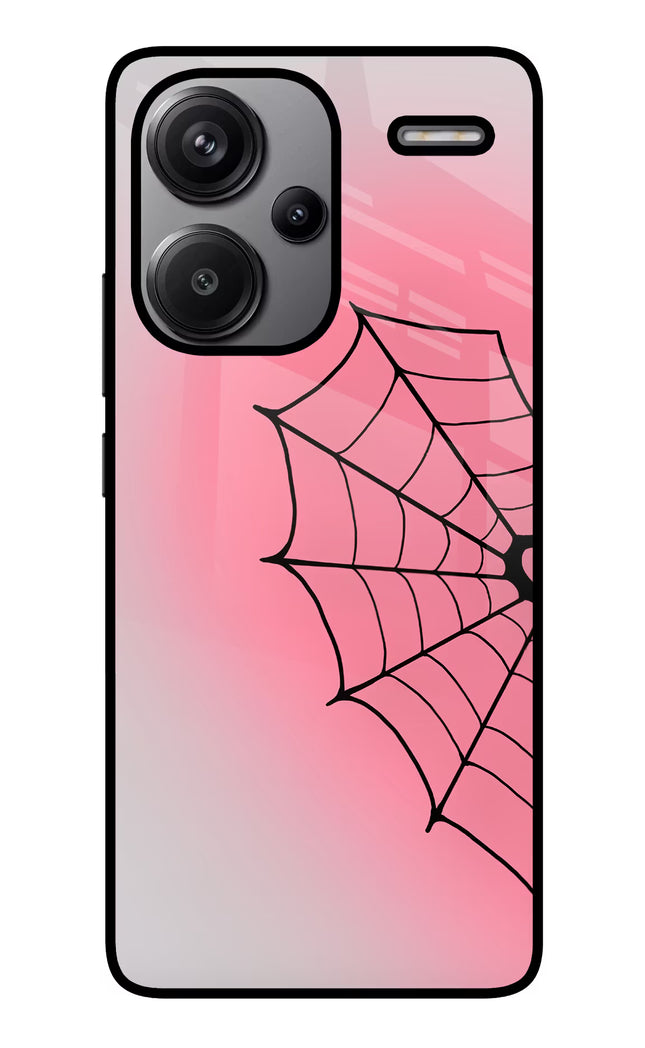 Pink Web Redmi Note 13 Pro+ 5G Glass Case