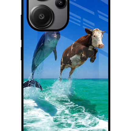 Dolphin vs Cow Redmi Note 13 Pro+ 5G Glass Case