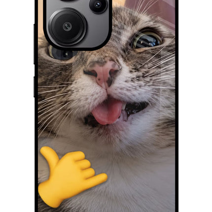 Silly Cat Call Redmi Note 13 Pro+ 5G Glass Case