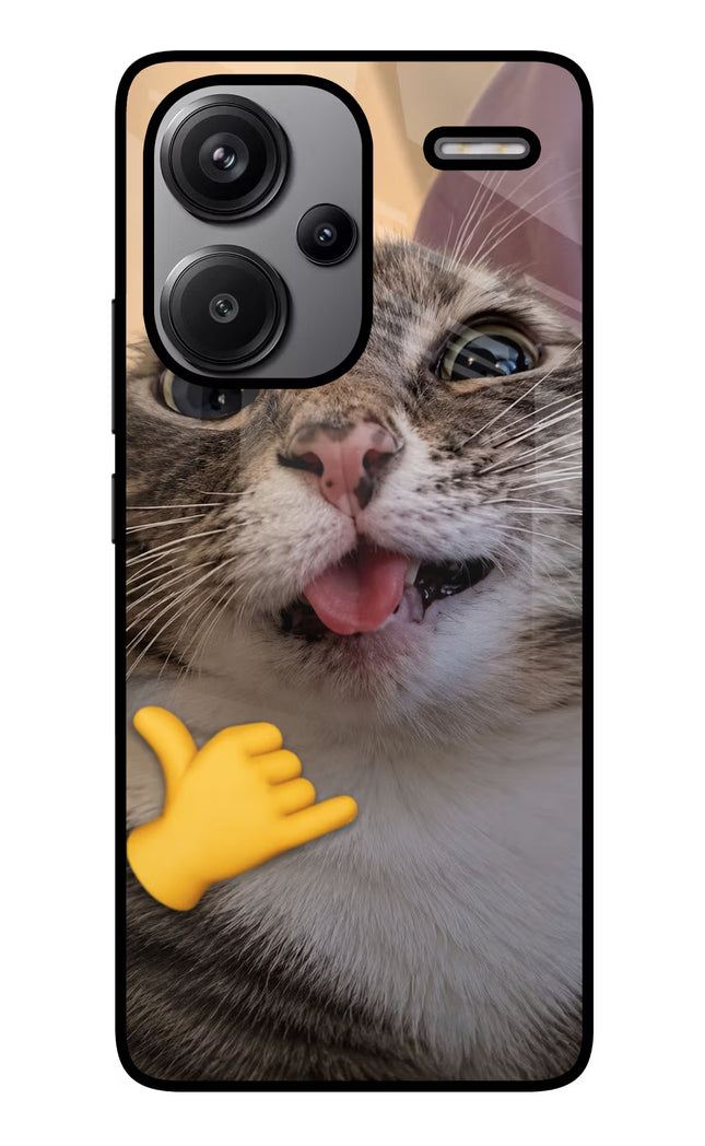 Silly Cat Call Redmi Note 13 Pro+ 5G Glass Case