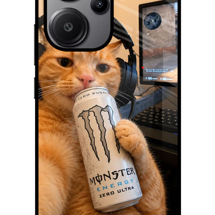Gamer Cat Energy Redmi Note 13 Pro+ 5G Glass Case