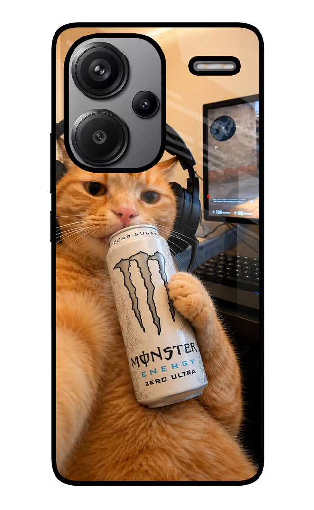 Gamer Cat Energy Redmi Note 13 Pro+ 5G Glass Case