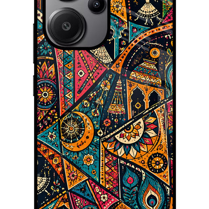 Folk Print Redmi Note 13 Pro+ 5G Glass Case