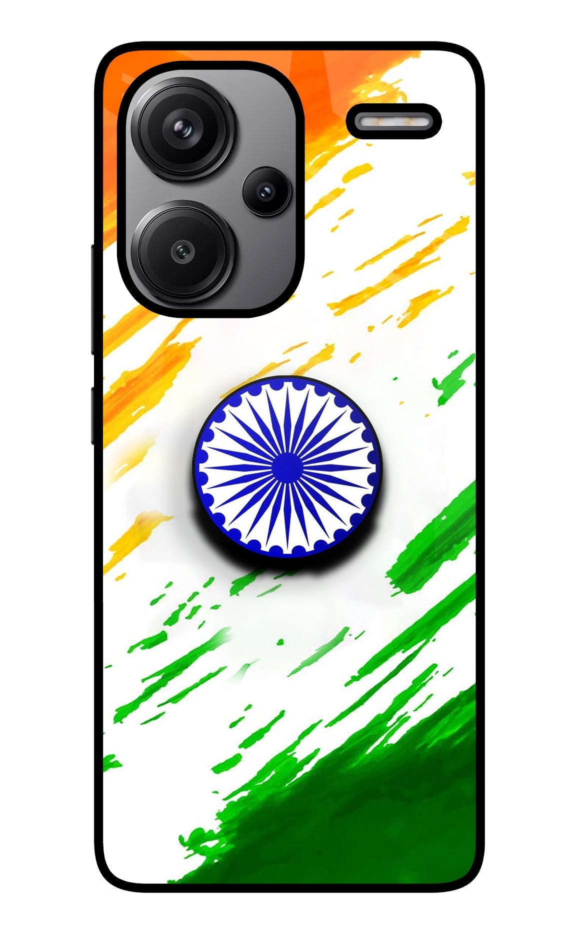 Indian Flag Ashoka Chakra Redmi Note 13 Pro+ 5G Glass Case