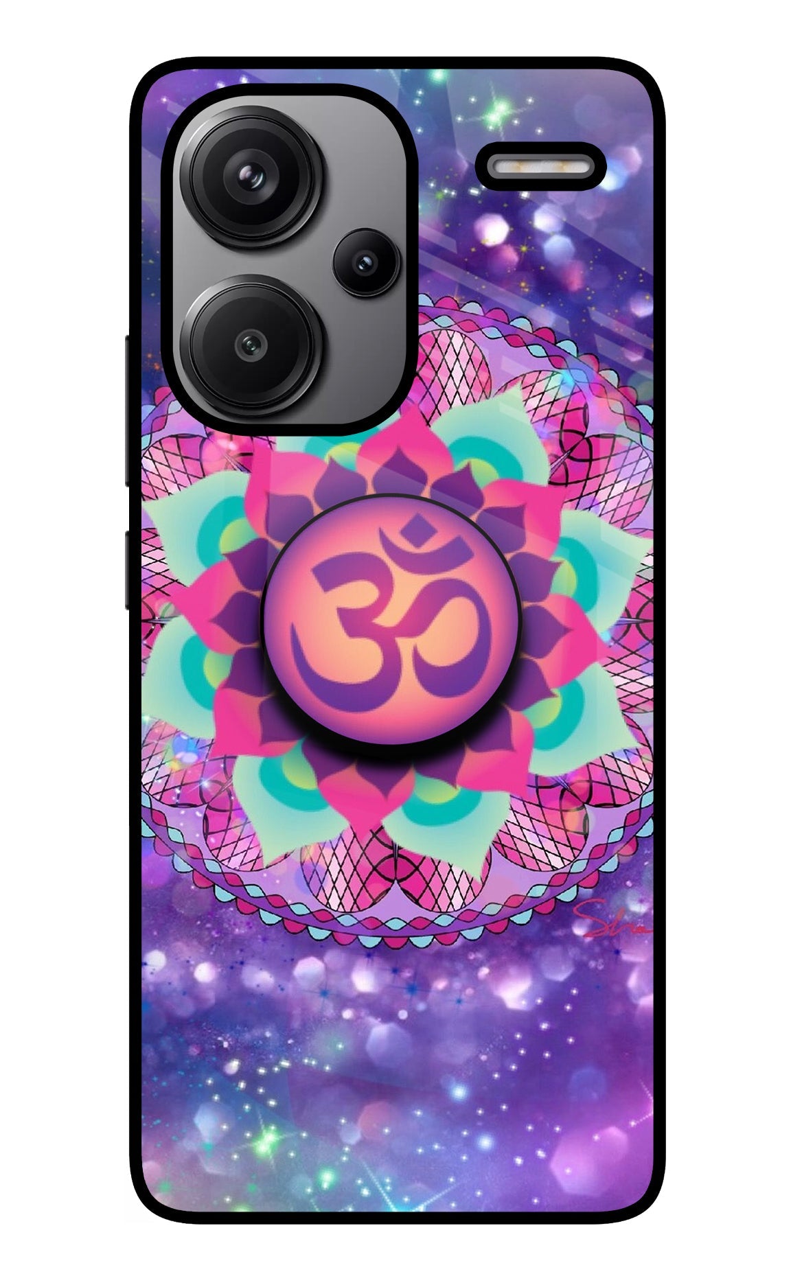 Om Purple Redmi Note 13 Pro+ 5G Glass Case