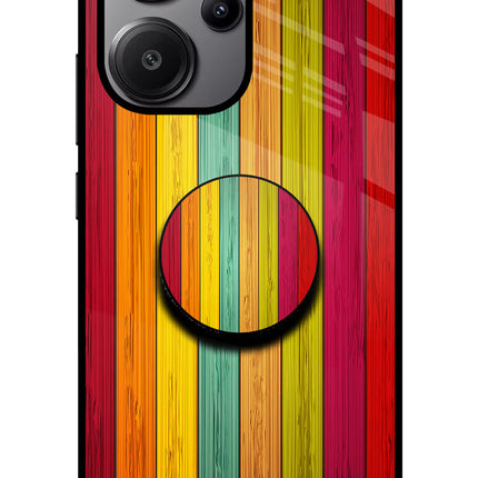 Multicolor Wooden Redmi Note 13 Pro+ 5G Pop Case by Casekaro