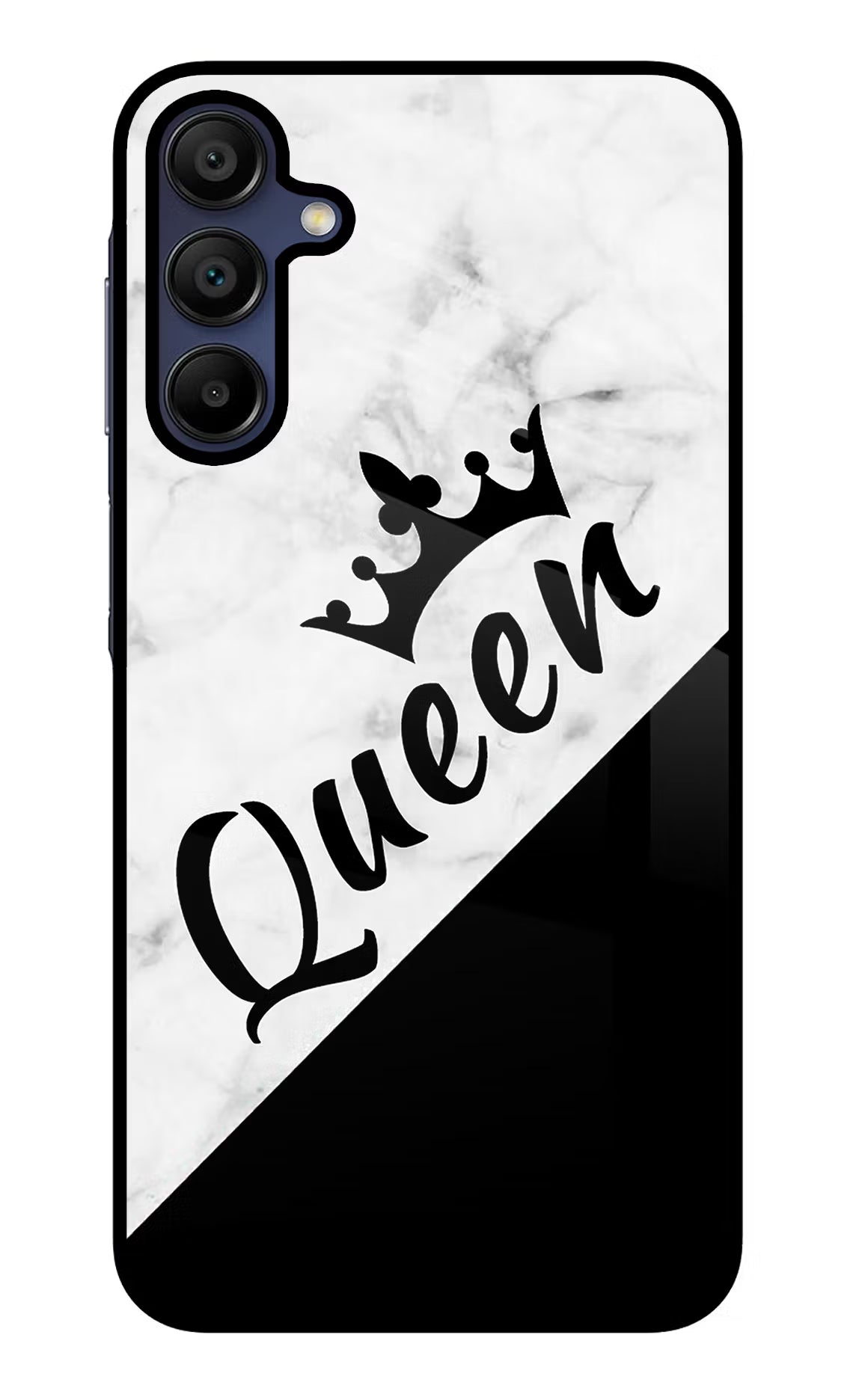 Queen Samsung A15 5G Glass Case Back Cover by Casekaro