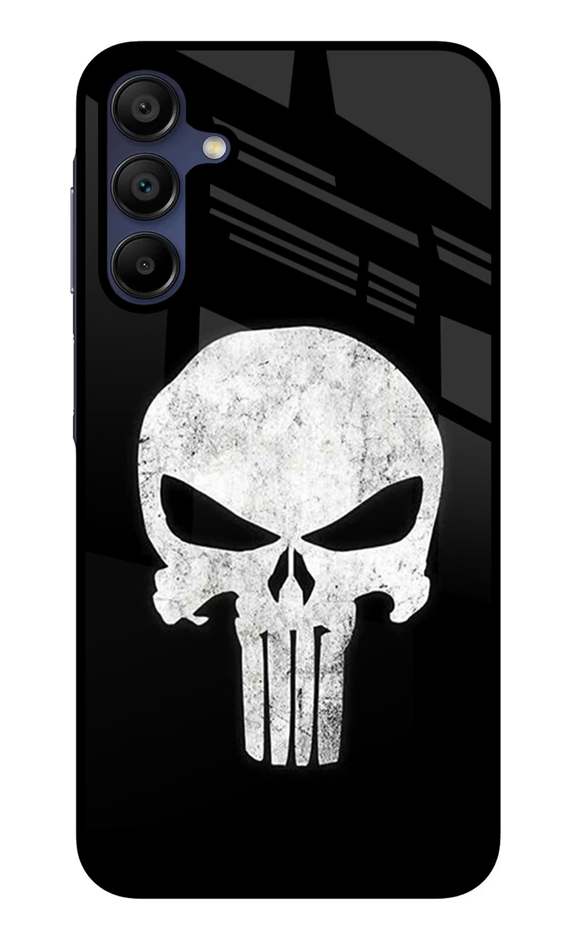 Punisher Skull Samsung A15 5G Glass Case Back Cover by Casekaro