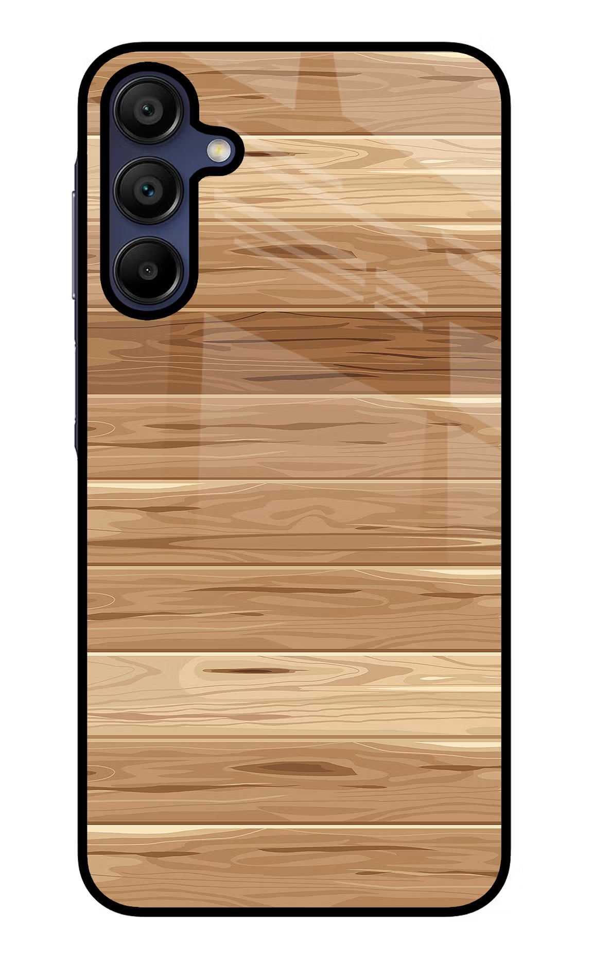 Wooden Vector Samsung A15 5G Glass Case Back Cover by Casekaro