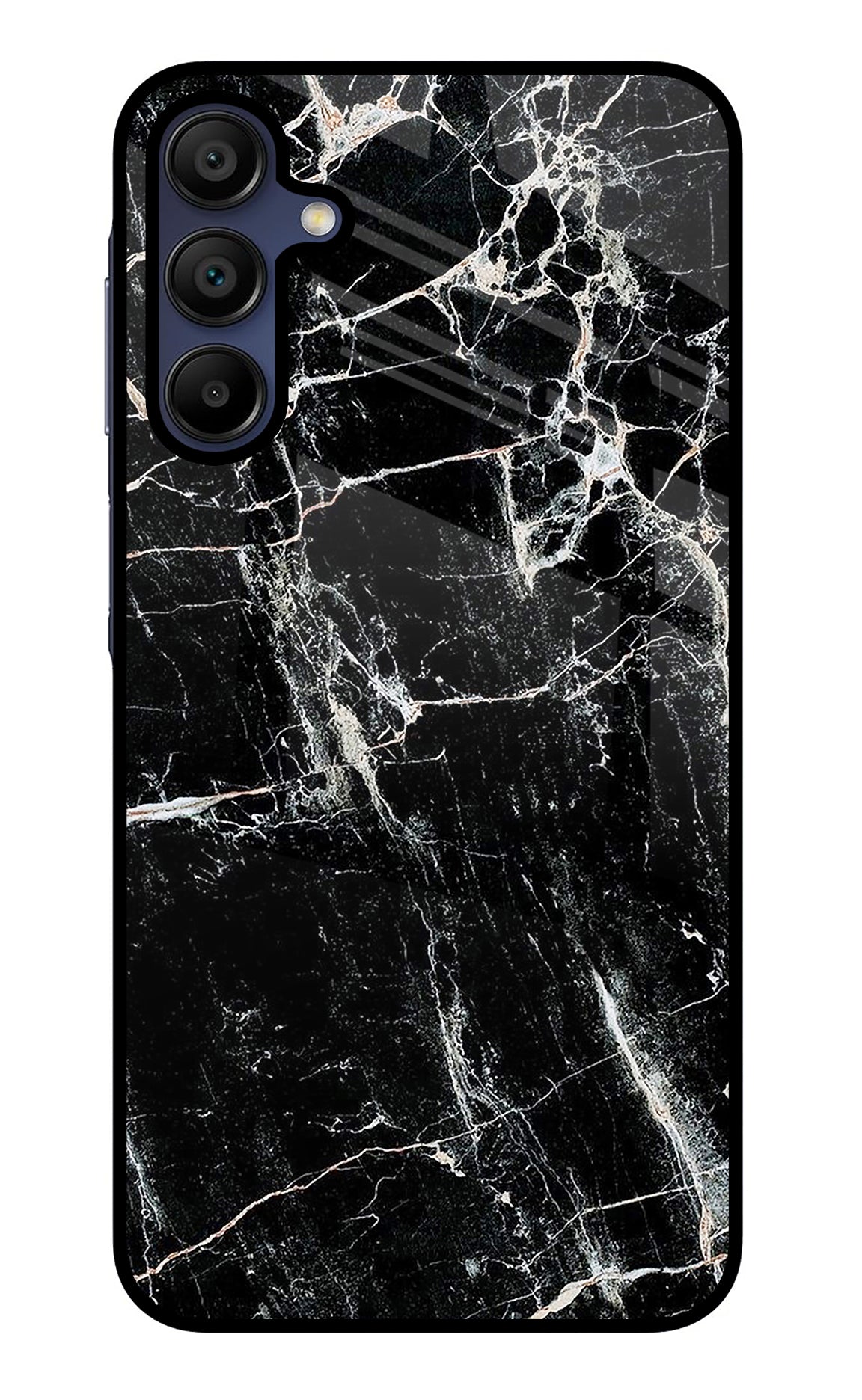 Black Marble Texture Samsung A15 5G Glass Case