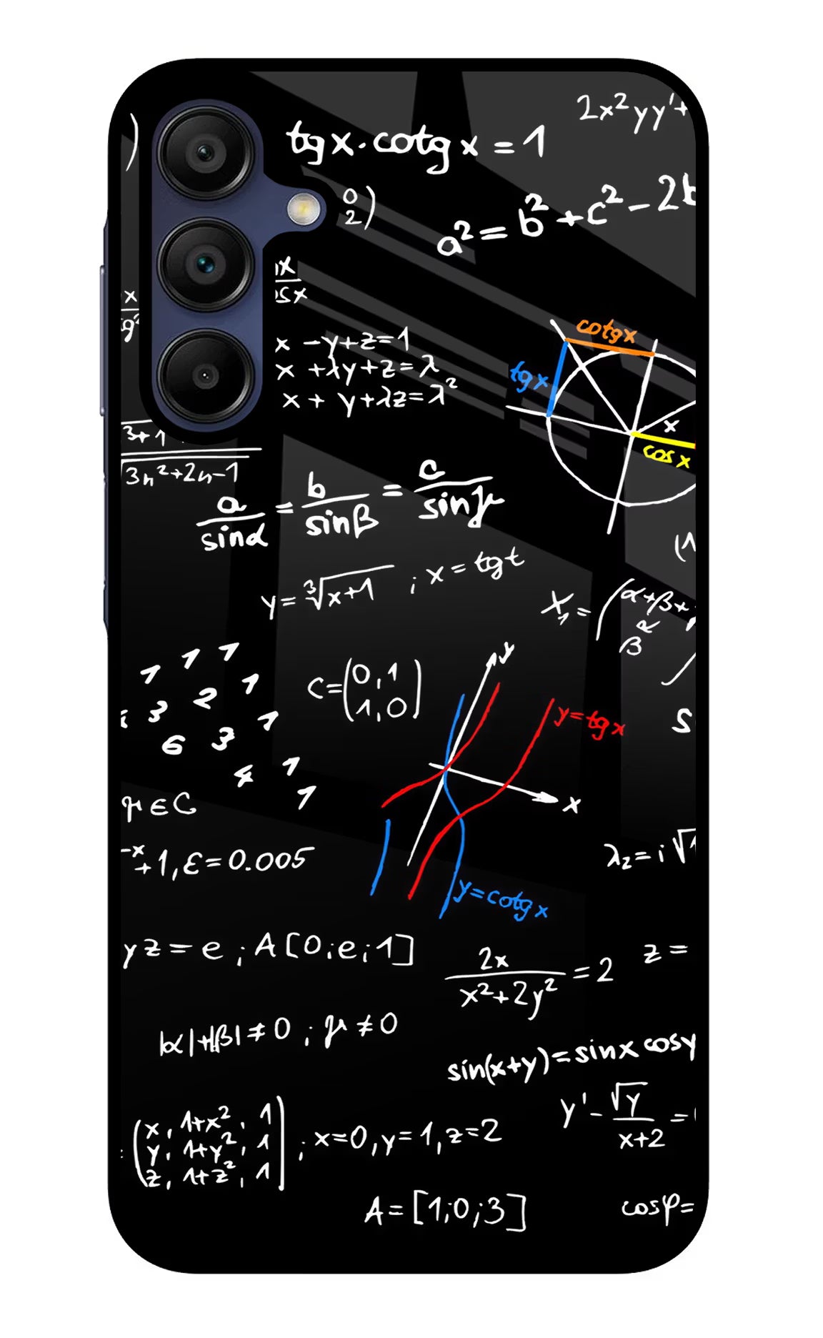Mathematics Formula Samsung A15 5G Glass Case Back Cover by Casekaro