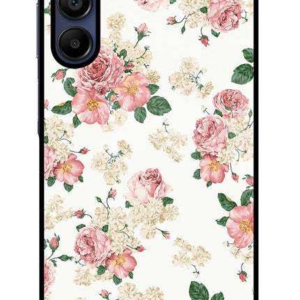 Flowers Samsung A15 5G Glass Case Back Cover by Casekaro