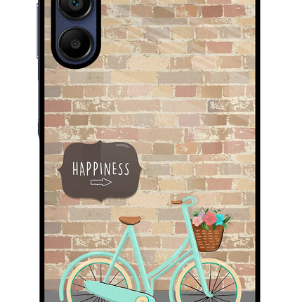 Happiness Artwork Samsung A15 5G Glass Case Back Cover by Casekaro