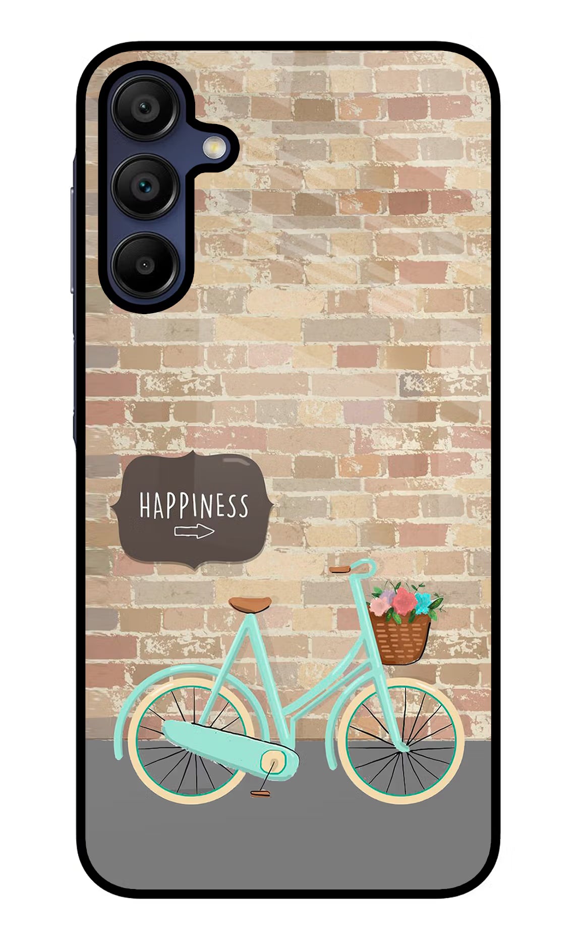Happiness Artwork Samsung A15 5G Glass Case Back Cover by Casekaro