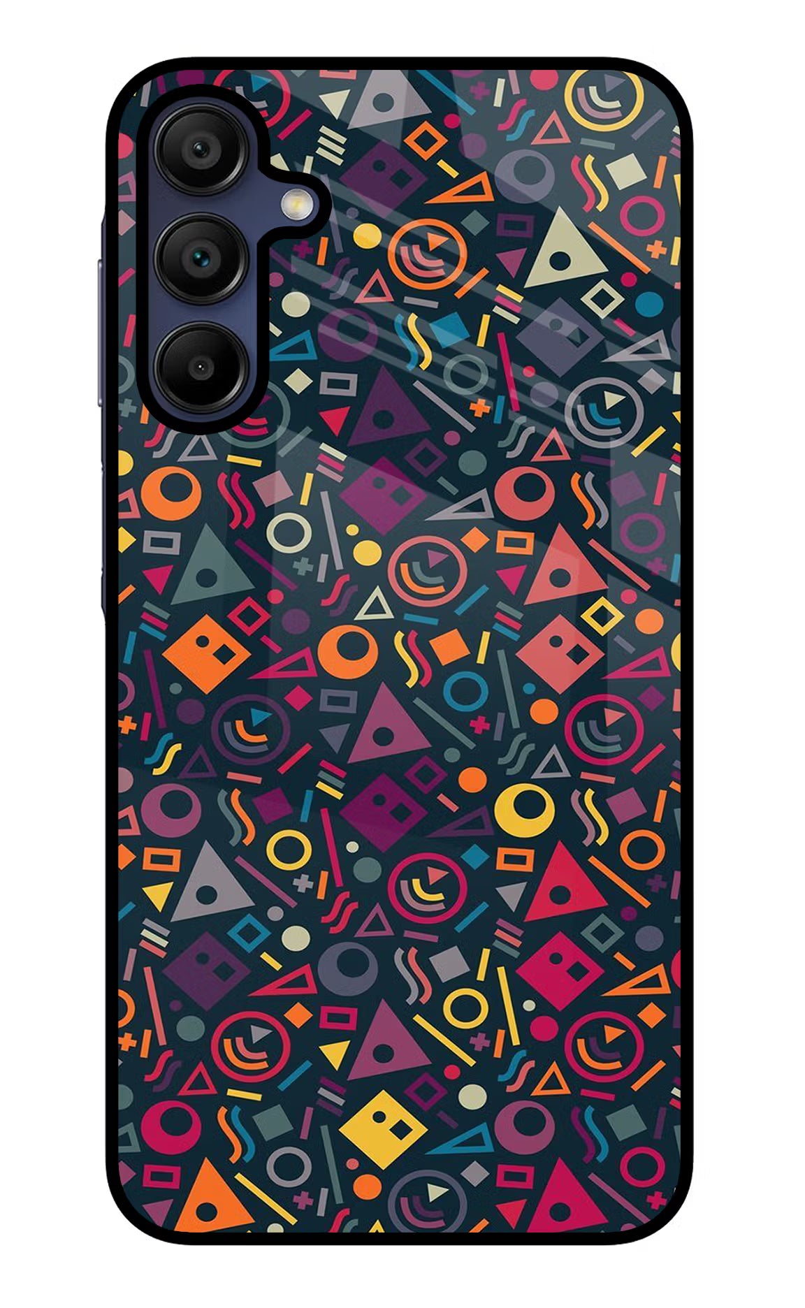 Geometric Abstract Samsung A15 5G Glass Case Back Cover by Casekaro