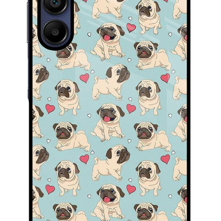 Pug Dog Samsung A15 5G Glass Case Back Cover by Casekaro