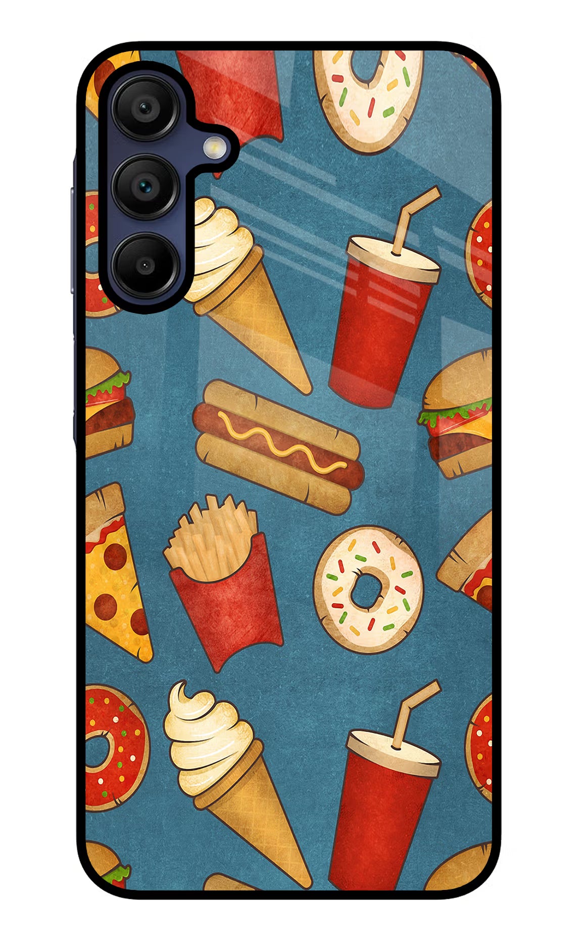 Foodie Samsung A15 5G Glass Case Back Cover by Casekaro
