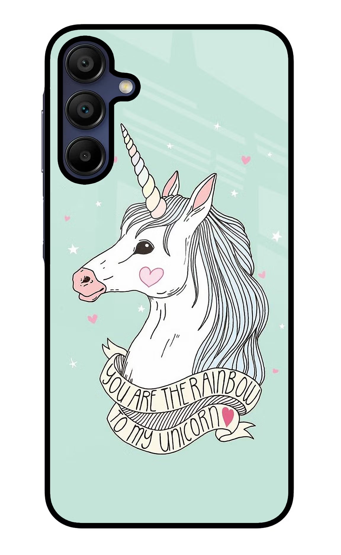 Unicorn Wallpaper Samsung A15 5G Glass Case Back Cover by Casekaro