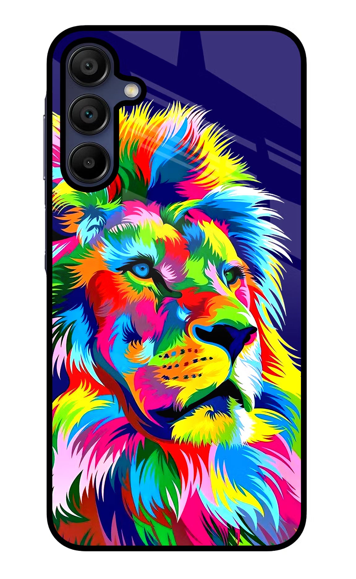 Vector Art Lion Samsung A15 5G Glass Case Back Cover by Casekaro