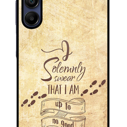 I Solemnly swear that i up to no good Samsung A15 5G Glass Case Back Cover by Casekaro
