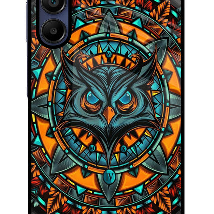 Angry Owl Art Samsung A15 5G Glass Case Back Cover by Casekaro