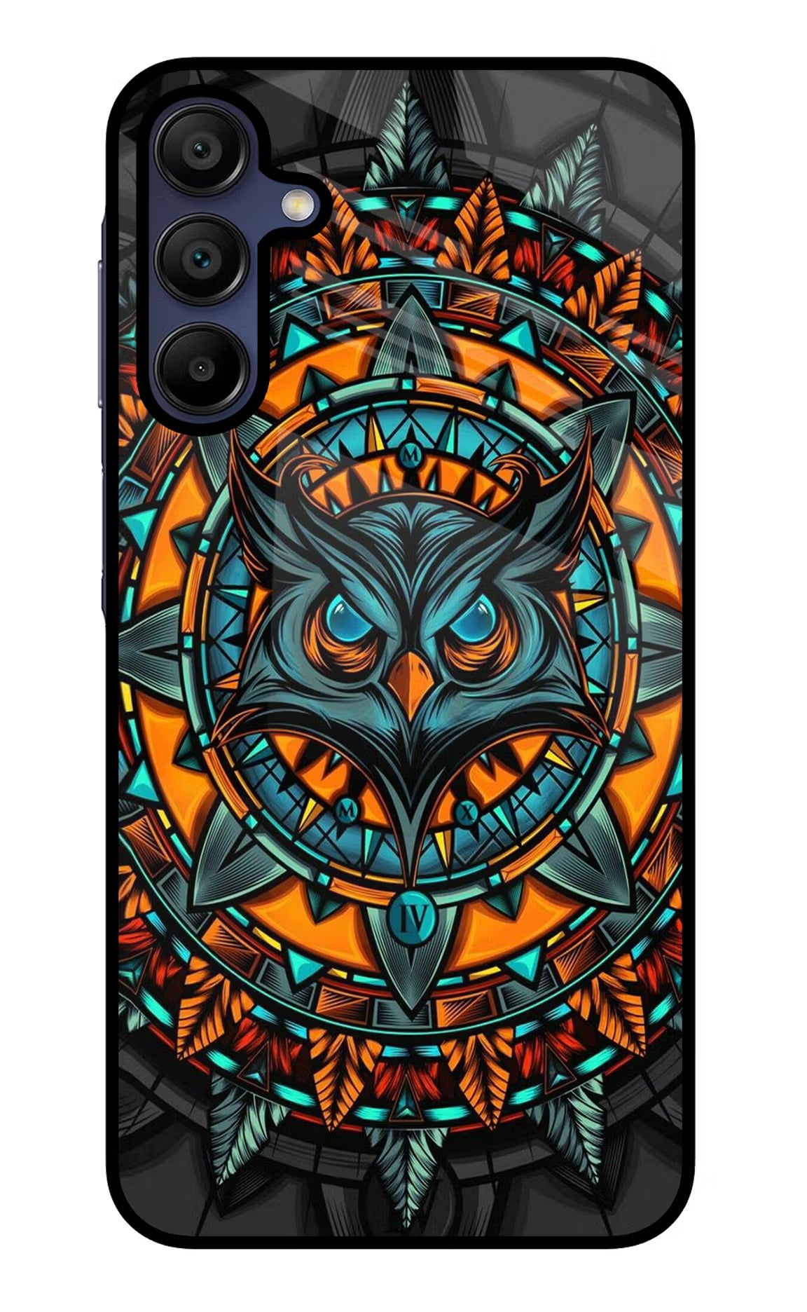 Angry Owl Art Samsung A15 5G Glass Case Back Cover by Casekaro
