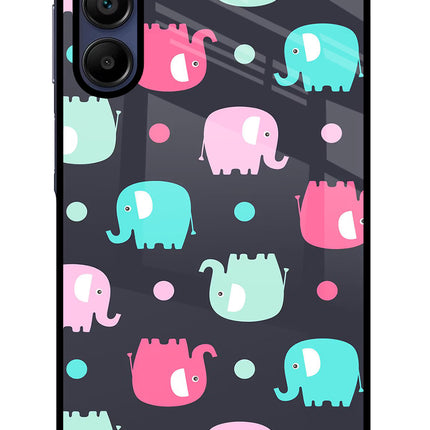 Elephants Samsung A15 5G Glass Case Back Cover by Casekaro