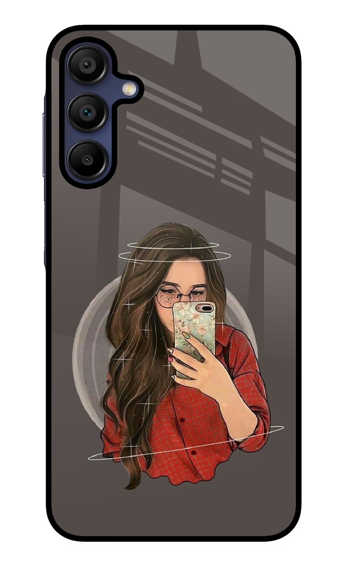 Selfie Queen Samsung A15 5G Glass Case Back Cover by Casekaro